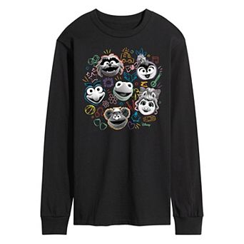 Disney's Muppets Babies Men's Faces Long Sleeve Graphic Tee