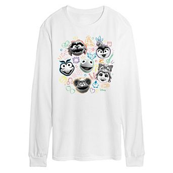 Disney's Muppets Babies Men's Faces Long Sleeve Graphic Tee