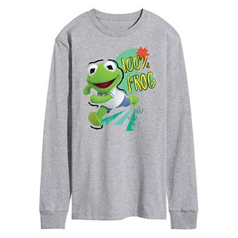Disney's Muppets Babies Kermit Men's Long Sleeve Graphic Tee