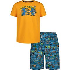 Boys Swim Set with Long Sleeve Rash Guard, Swim Shorts, and Sunglasses,  Kids Ages 7-8