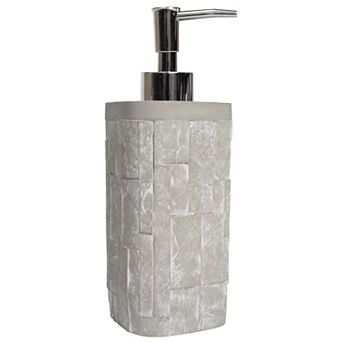 Sweet Home Collection Avalon Bath Collection Concrete Bathroom Lotion or Soap Dispenser