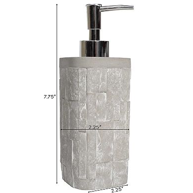 Sweet Home Collection Avalon Bath Collection Concrete Bathroom Lotion or Soap Dispenser