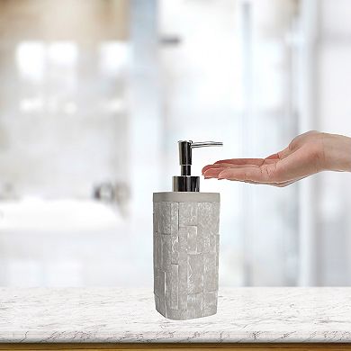 Sweet Home Collection Avalon Bath Collection Concrete Bathroom Lotion or Soap Dispenser