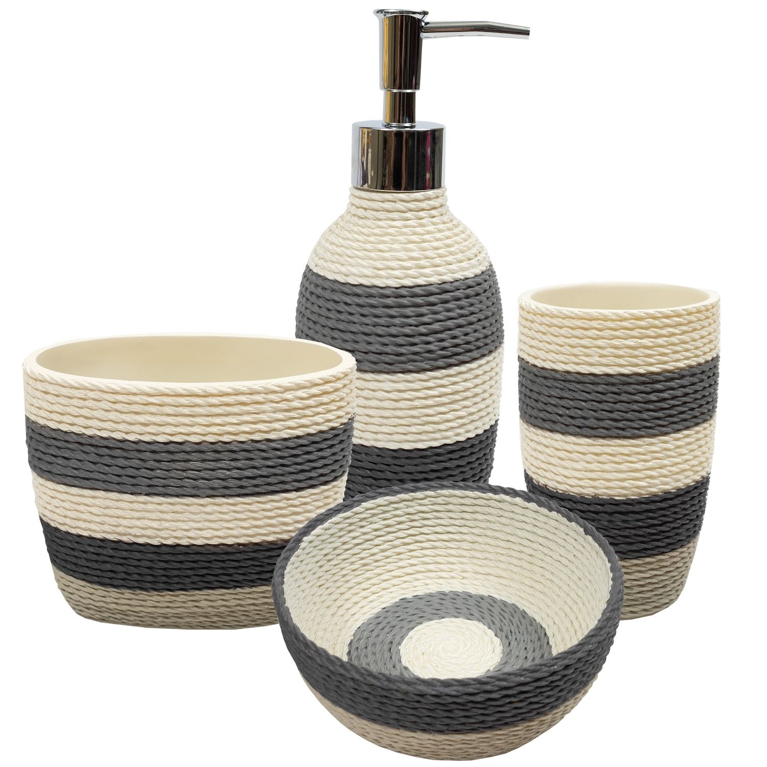 Home Basics 4-Piece Bath Accessory Set