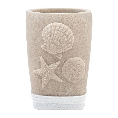 Sweet Home Coastal Shell Bath Accessory Collection 4-Piece Bathroom Set