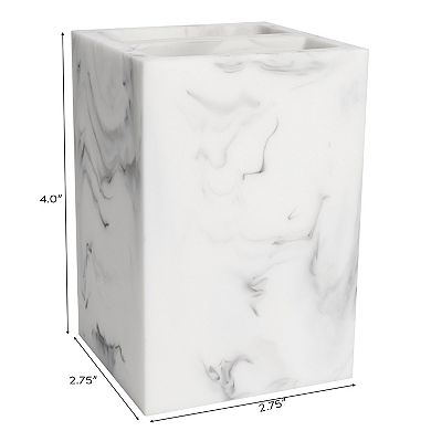 Sweet Home Collection Plaza Bath Accessory Collection Poly Resin Bathroom Toothbrush Holder