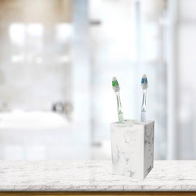 Sweet Home Collection Plaza Bath Accessory Collection Poly Resin Bathroom Toothbrush Holder