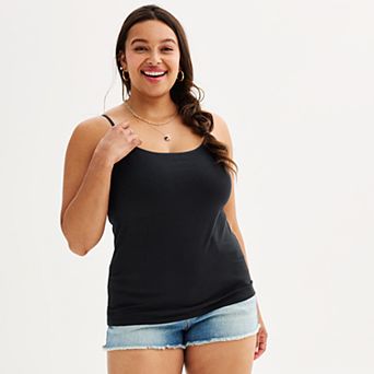 Juniors' Plus Size SO® Shelf Bra Cami