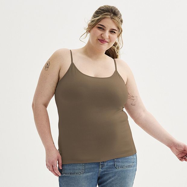 Juniors' Plus Size SO® Shelf Bra Cami