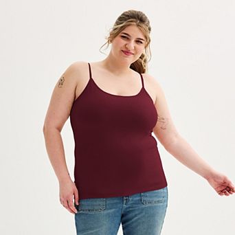 Juniors' Plus Size SO® Shelf Bra Cami