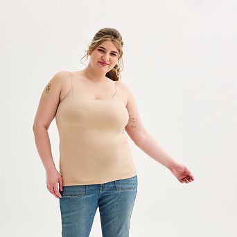 Juniors' Plus Size SO® Shelf Bra Cami