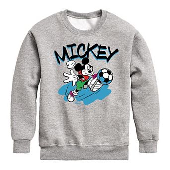 Disney's Mickey & Friends Boys 8-20 Mickey Spray Paint Crew Fleece Sweatshirt