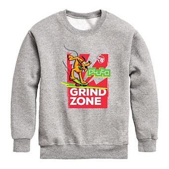 Disney's Mickey & Friends Boys 8-20 Pluto Grind Zone Crew Fleece Sweatshirt