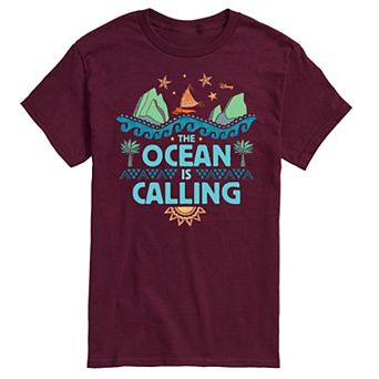 Disney's Moana Men's The Ocean Is Calling Graphic Tee