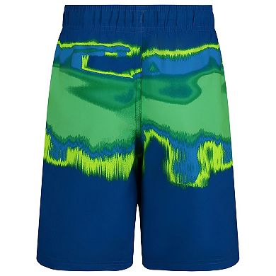 Boys 8-20 Under Armour Blue & Green Stripe Volley Swim Shorts