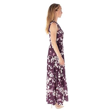 Women's Maison Tara Jewel Neck Tiered Maxi Dress