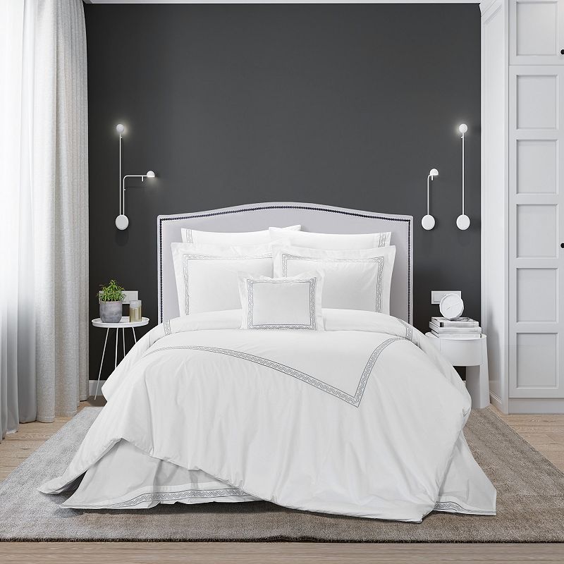 46931543 Chic Home Crete Comforter and Sham Set, Grey, Quee sku 46931543