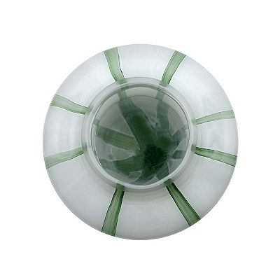 Sonoma Goods For Life® Sonoma Green White Stripped Bi-Level Vase