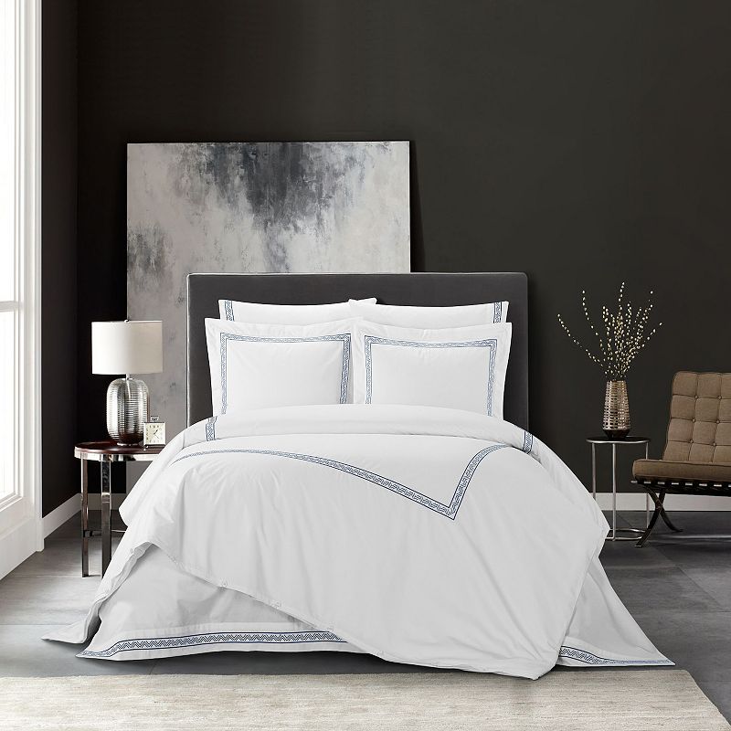 Ella 3 Piece Cotton Duvet Cover Set Hotel Collection Bedding Queen