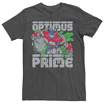 Big & Tall Transformers Rise of the Beasts Optimus Prime Jungle Graphic Tee