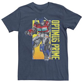Big & Tall Transformers Rise of the Beasts Optimus Prime Box Graphic Tee
