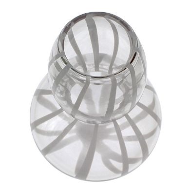 Sonoma Goods For Life® White Striped Glass Bubble Vase Table Decor