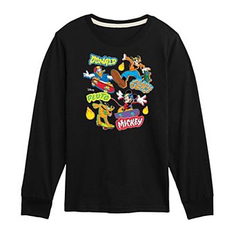Disney's Mickey & Friends Boys 8-20 Skate Long Sleeve Graphic Tee