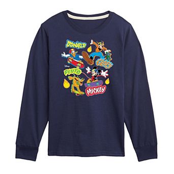 Disney's Mickey & Friends Boys 8-20 Skate Long Sleeve Graphic Tee
