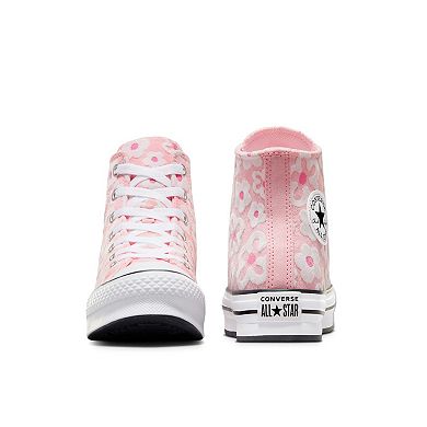 Converse Chuck Taylor All Star Big Kid Girl's Polka Doodle Hi-Top Lift Platform Sneakers
