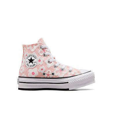 Converse Chuck Taylor All Star Little Kid Girl's Polka Doodle Hi-Top Lift Platform Sneakers