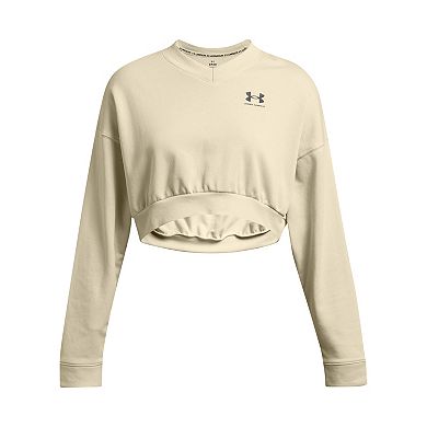 Women's Under Armour Rival Terry Oversized Cropped Crewneck Sweatshirt