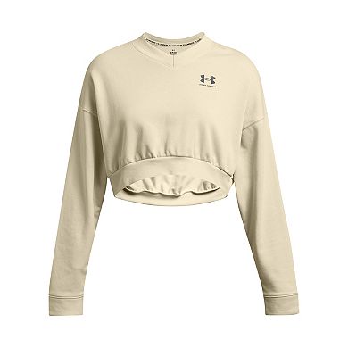 Women's Under Armour UA Rival Terry Oversized Cropped Crewneck Sweatshirt