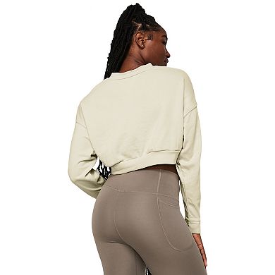 Women's Under Armour Rival Terry Oversized Cropped Crewneck Sweatshirt