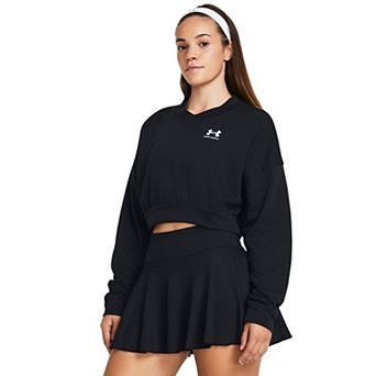 Women's Under Armour Rival Terry Oversized Cropped Crewneck Sweatshirt