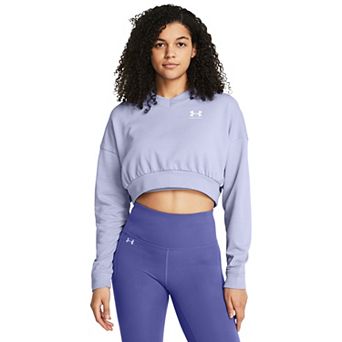 Women's Under Armour Rival Terry Oversized Cropped Crewneck Sweatshirt
