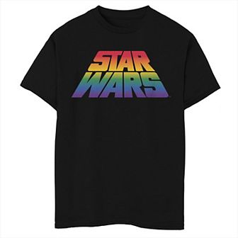 Boys Star Wars Perspective Rainbow Logo Graphic Tee
