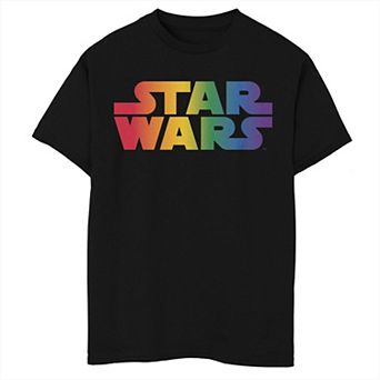 Boys Star Wars Rainbow Logo Graphic Tee