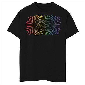 Boys Star Wars Rainbow Rays Logo Graphic Tee