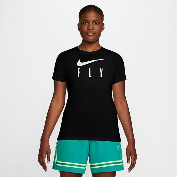 Women s Nike Swoosh Fly Dri FIT Graphic T Shirt