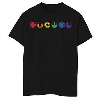 Boys Star Wars Rainbow Icons Graphic Tee