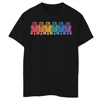 Boys Star Wars R2-D2 Rainbow Lineup Graphic Tee