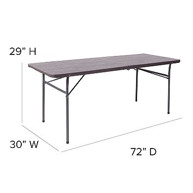 Flash Furniture Elijah 6-ft. Bi-Fold Folding Table