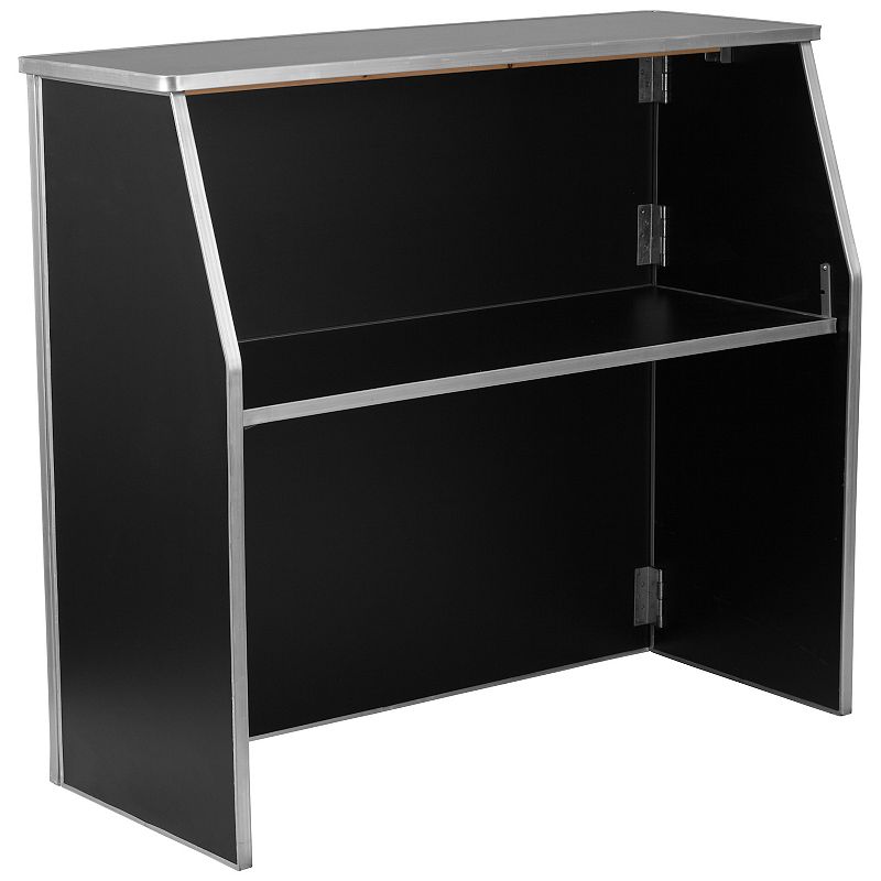 Flash Furniture Amara Laminate Foldable Bar  Black