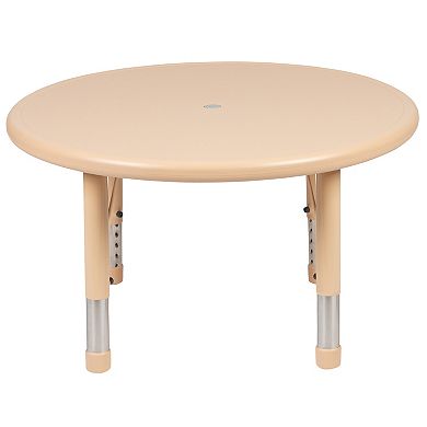 Flash Furniture Wren 33'' Round Plastic Adjustable Activity Table