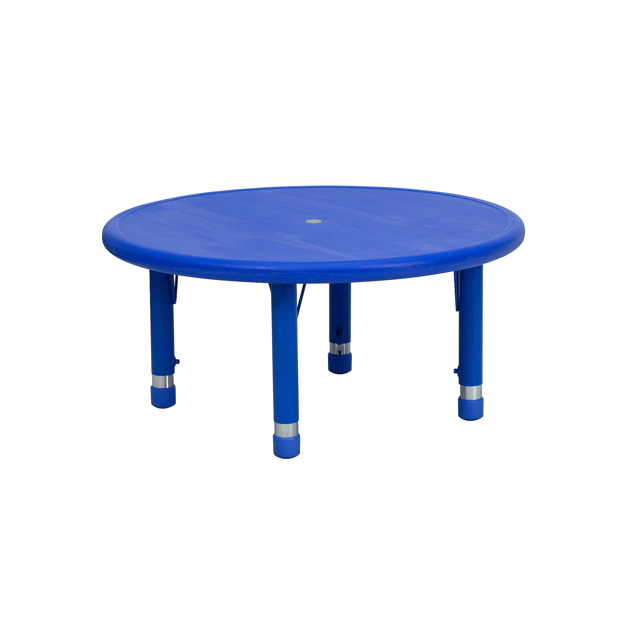 Flash Furniture Wren 33 Round Plastic Adjustable Activity Table, Blue