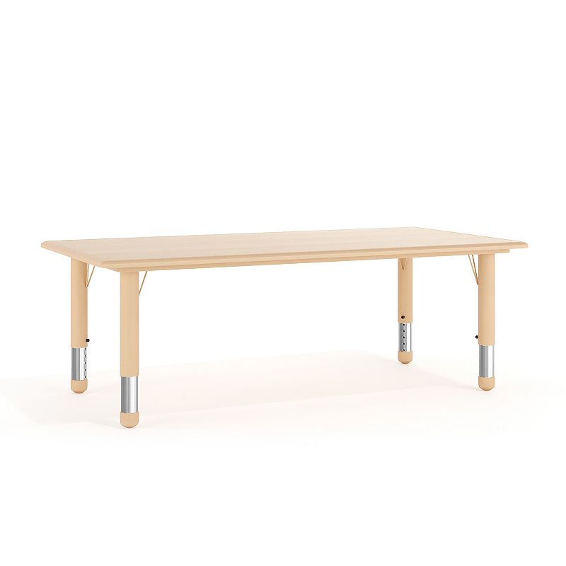 Flash Furniture Wren Rectangular Plastic Adjustable Activity Table, Multico