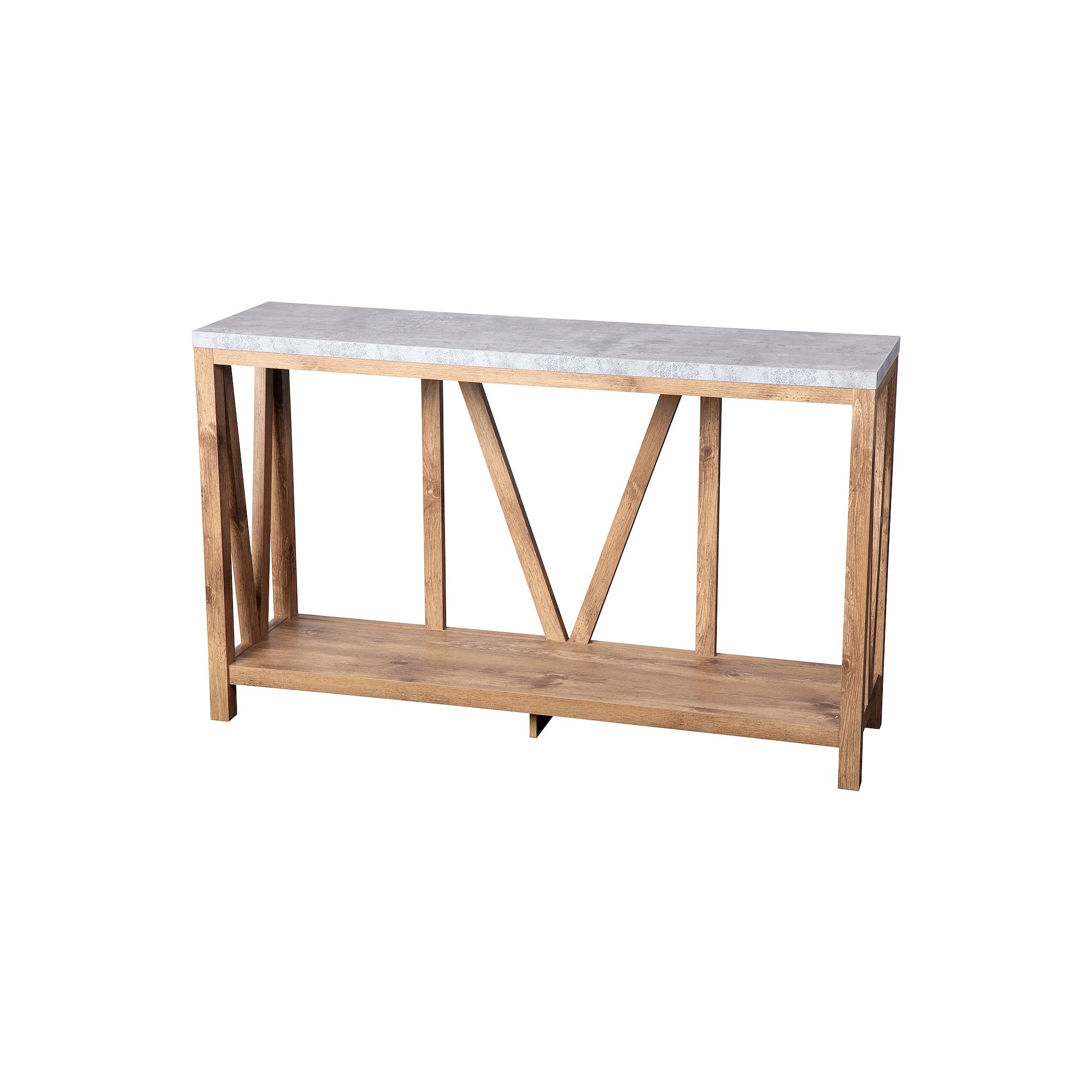 Flash Furniture Charlotte Farmhouse 2-Tier Console Accent Table, Warm  Conc