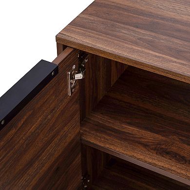 Flash Furniture Hatfield Mid-Century Modern Buffet Sideboard Storage Cabinet