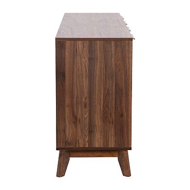 Flash Furniture Hatfield Mid-Century Modern Buffet Sideboard Storage Cabinet