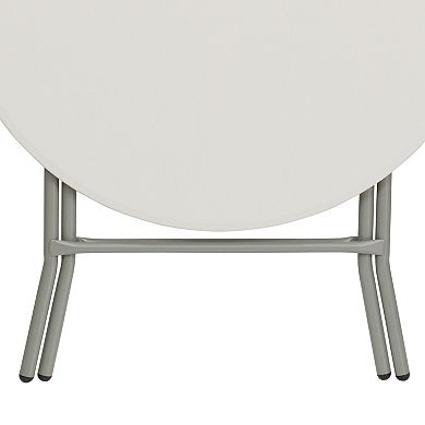 Flash Furniture Kathryn Circle Plastic Folding Table 